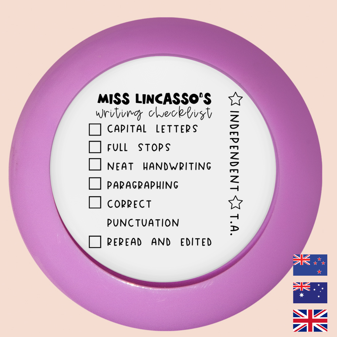 Senior Writing Checklist Stamp (UK/AUS)