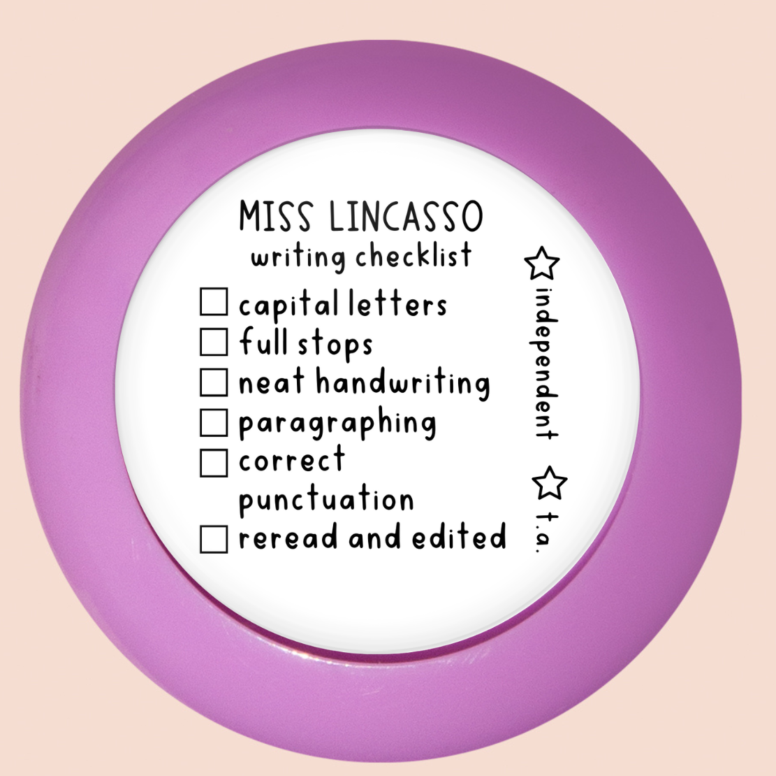 Senior Writing Checklist Stamp