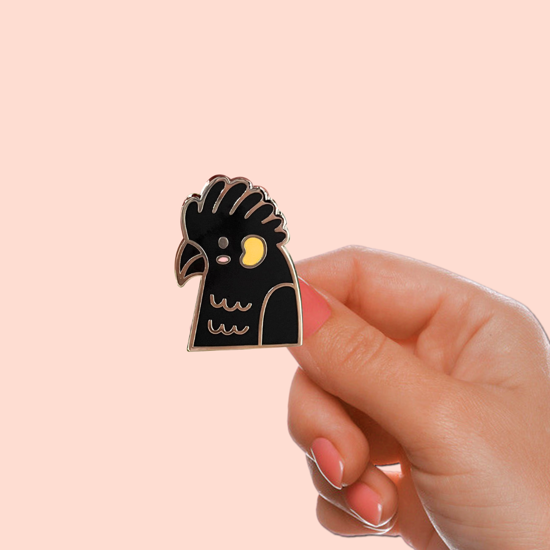 Black Cockatoo Pin