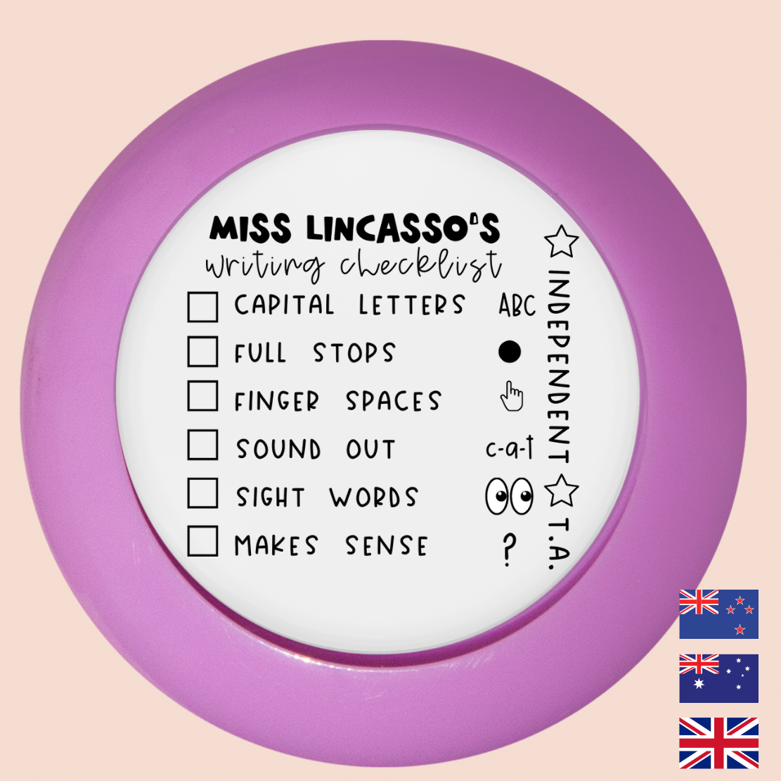 Junior Writing Checklist Stamp (UK/AUS)
